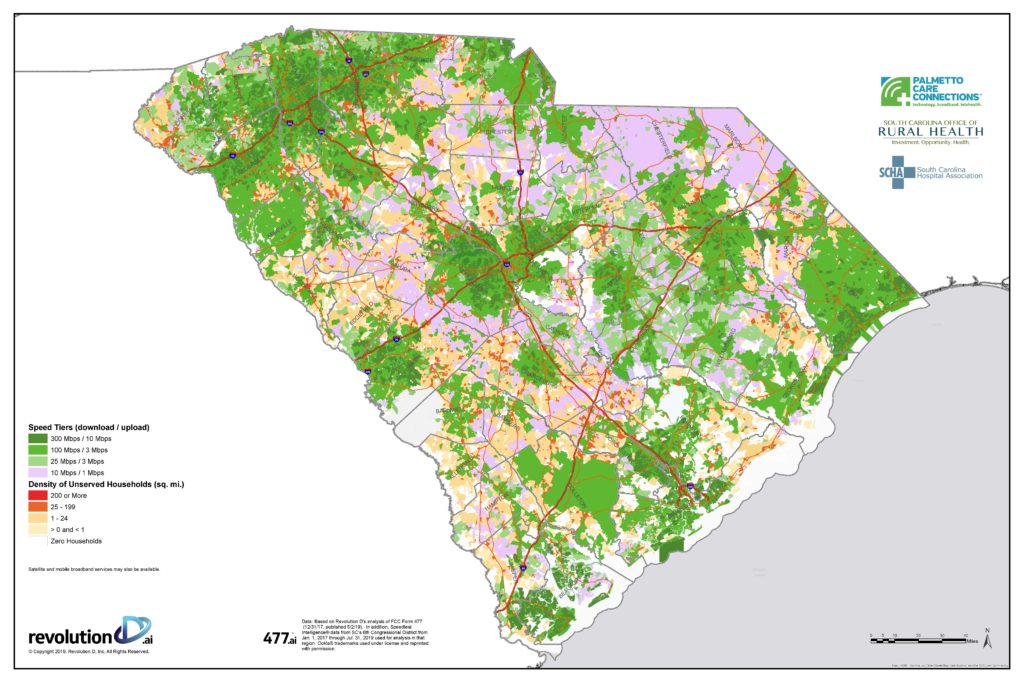 SC Broadband Maps Palmetto Care Connections
